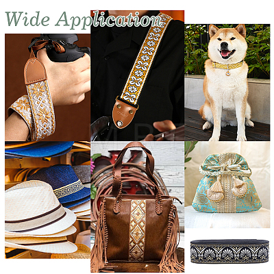 Ethnic Style Polyester Ribbons OCOR-WH0082-544B-1