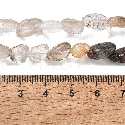 Natural Multicolor Lodolite Quartz Garden Phantom Quartz Beads Strands G-C286-A27-1