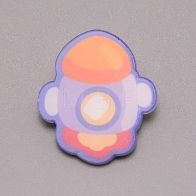 Rockets Plastic Brooch for Backpack Clothes JEWB-TAC0007-06-1