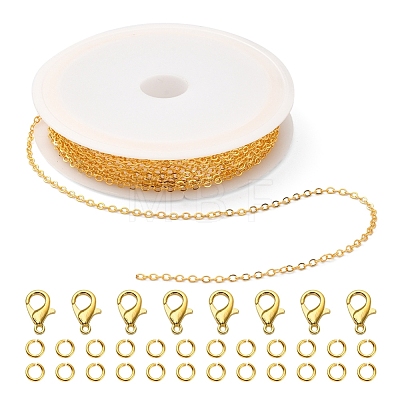 DIY 3m Brass Cable Chain Jewelry Making Kit DIY-YW0005-74G-1