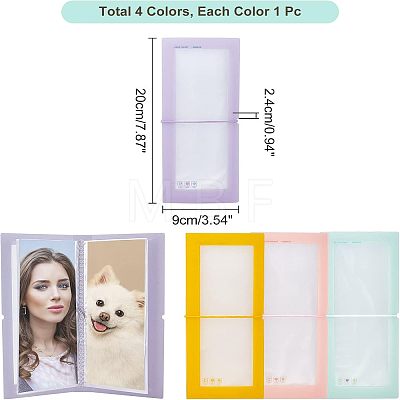  4Pcs 4 Colors PP & PET Plastic Card Photo Albums AJEW-NB0003-15-1