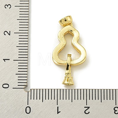 Rack Plating Brass Micro Pave Cubic Zirconia Fold Over Clasps KK-K386-07G-1