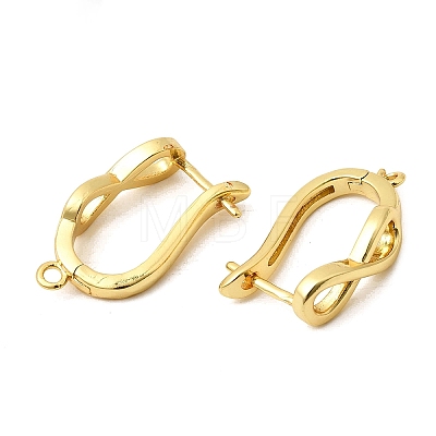 Infinity Brass Hoop Earring Findings KK-A289-10G-1
