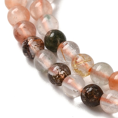 Natural Colorful Rutilated Quartz Beads Strands G-B090-A18-03-1