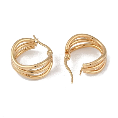 Ion Plating(IP) 201 Stainless Steel Hoop Earrings EJEW-I309-26G-1