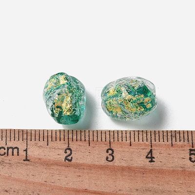 Handmade Foil Lampwork Beads Strands FOIL-Z001-06A-1