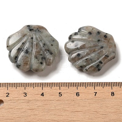 Natural Sesame Jasper Carved Healing Shell Figurines G-K353-03E-1