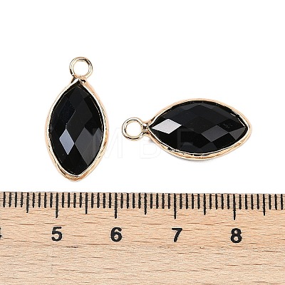 Natural Obsidian Faceted Pendants G-G193-01G-09-1