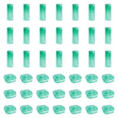 90Pcs 2 Styles Opaque Acrylic Imitation Gemstone Beads OACR-TA0005-14C-1