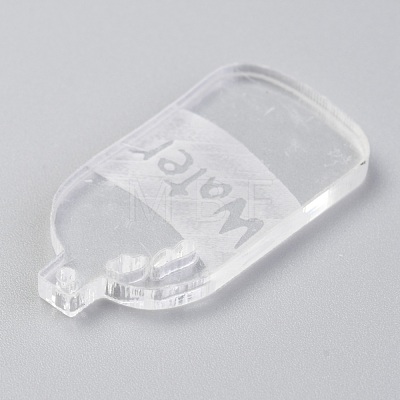 Transparent Acrylic Pendants TACR-O003-02-1