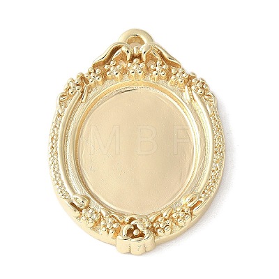 Brass Pendant Cabochon Settings KK-V005-01G-01-1