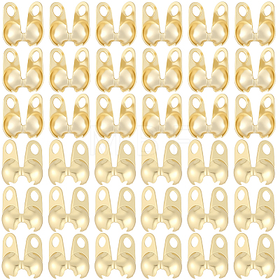 150Pcs Brass Bead Tips KK-BBC0027-85A-1