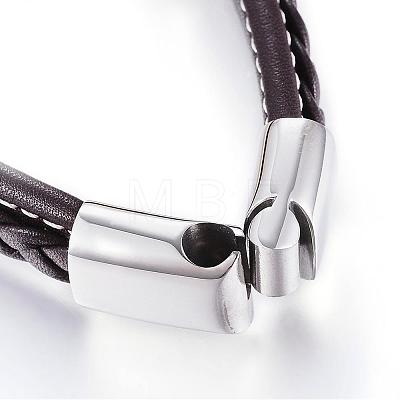 Leather Cord Bracelets BJEW-K141-24P-1