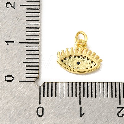 Real 18K Gold Plated Rack Plating Brass Micro Pave Cubic Zirconia Pendants Charms KK-S396-01C-1