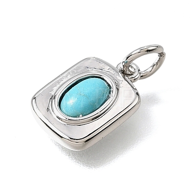 Synthetic Turquoise Pendants KK-N289-02P-1