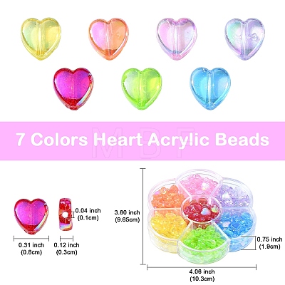 7 Colors Transparent Acrylic Beads OACR-YW0001-95-1