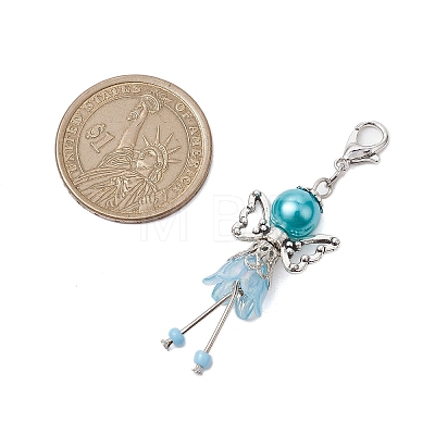 7Pcs Fairy Glass Pearl Beads Pendant Decorations for Bag Ornaments GL-CJA3BB-1