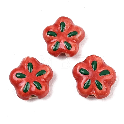 Handmade Porcelain Enamel Beads PORC-G016-07N-1