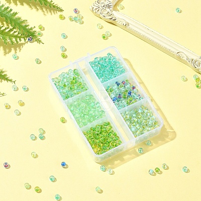 Transparent 45G 6 Colors 6/0 Glass Round Seed Beads SEED-FS0001-30-1
