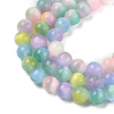 Natural Selenite Beads Strands G-Q162-A01-01B-01-1