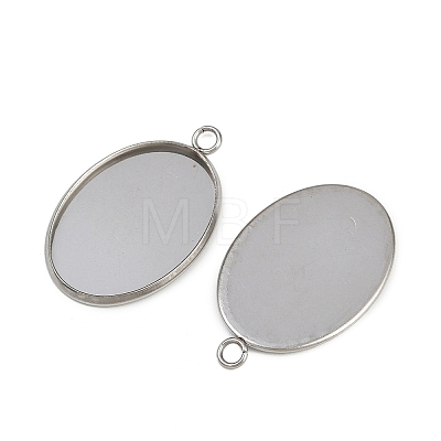Tarnish Resistant 304 Stainless Steel Pendant Cabochon Settings STAS-G075-21P-01-1