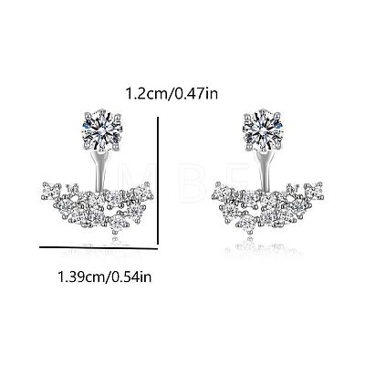 925 Sterling Silver Pave Moissanite Stud Earrings for Women XF0952-1