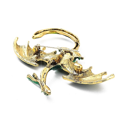 Dragon Alloy Rhinestone Brooches JEWB-K018-08AG-02-1