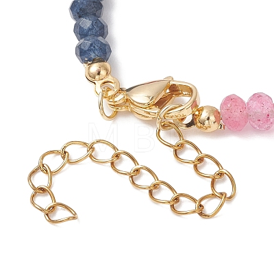 Chakra Dyed Natural Malaysia Jade Rondelle Beaded Bracelets for Women BJEW-JB13147-1