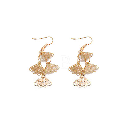 Filigree Butterfly 304 Stainless Steel Dangle Earrings WG3B680-01-1
