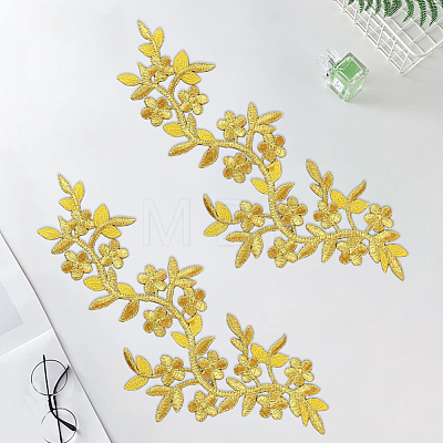 4Pcs Polyester Computerized Embroidery Cloth Iron on/Sew on Patches PATC-CY0001-80B-1