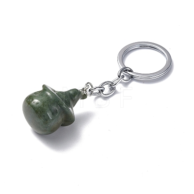 Natural Indian Agate Keychains KEYC-P011-04P-04-1