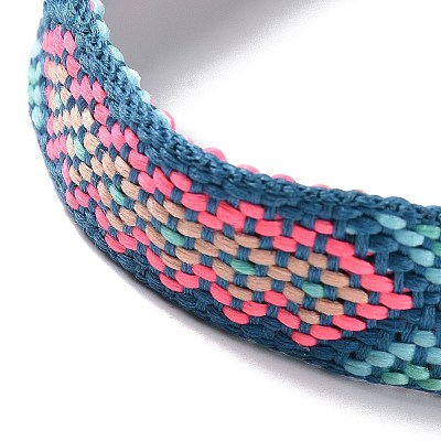 Polyester-cotton Braided Rhombus Pattern Cord Bracelet FIND-PW0013-001A-02-1