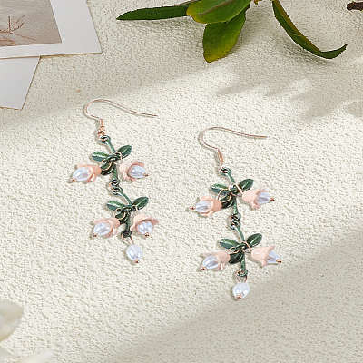1 Pair Alloy Dangle Earrings EJEW-LP0013-14-1