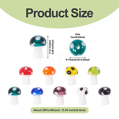 1Strand Handmade Lampwork Beads Strands LAMP-TA0001-84C-1