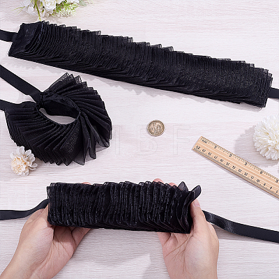 Detachable Polyester Faux Ruffle Collar for Women AJEW-WH0481-526A-1