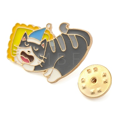 Cartoon Cat Enamel Pins JEWB-S024-02C-1