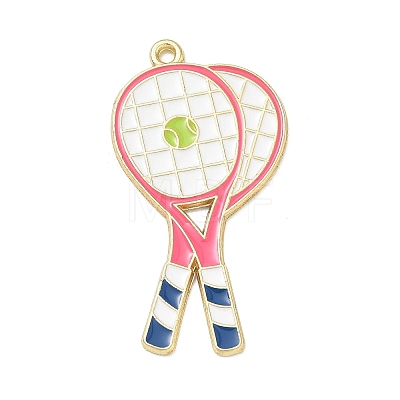 Tennis Alloy Enamel Pendants AL-CBA292F-02J-G-1