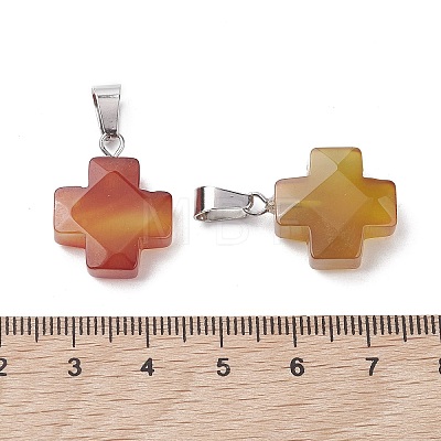 Natural Red Agate Pendants G-K359-02P-06-1