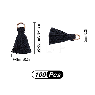 100Pcs Polycotton(Polyester Cotton) Tassel Pendant Decorations FIND-SC0003-23-1