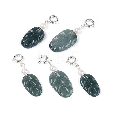 Natural Myanmar Jade & Natural Pearl Pendant Decorations G-T143-45A-1