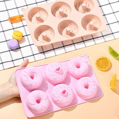 2Pcs 2 Colors Donut Baking Silicone Molds ST-CJ0043-081-1