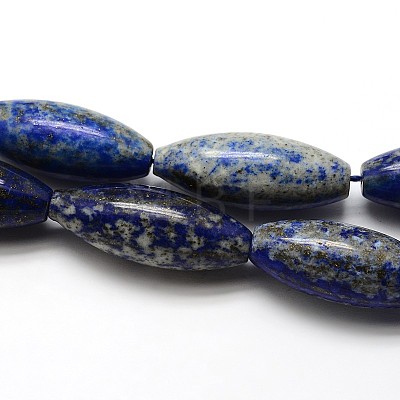 Natural Gemstone Lapis Lazuli Rice Beads Strands G-E251-28-1
