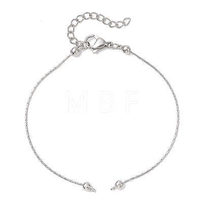 1MM 304 Stainless Steel Boston Link Chain Bracelet Making AJEW-JB01519-1