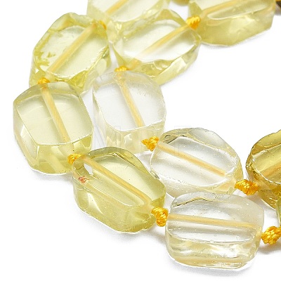 Natural Lemon Quartz Beads Strands G-K245-J03-B01-1