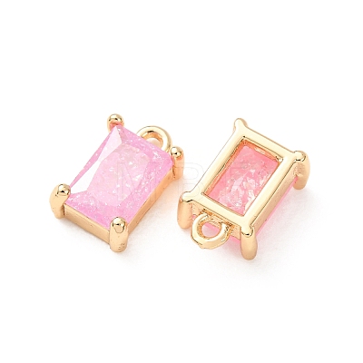 Brass Pave Cubic Zirconia Charms CU-K002-40G-A-1