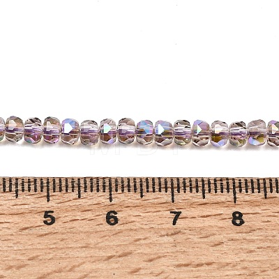 Electroplate Glass Beads Strands GLAA-Q105-03L-1