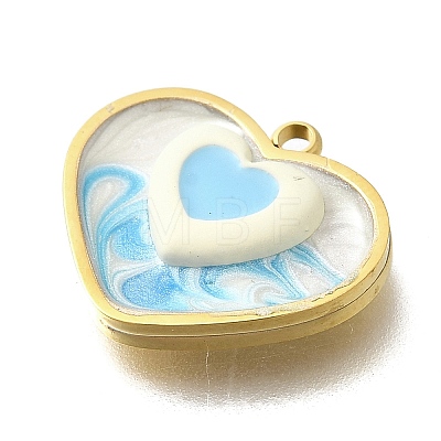 Brass Enamel Pendants STAS-Q347-01G-A-1-1