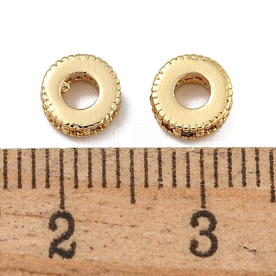 Rack Plating Brass Micro Pave Cubic Zirconia Beads KK-U030-30G-01-1