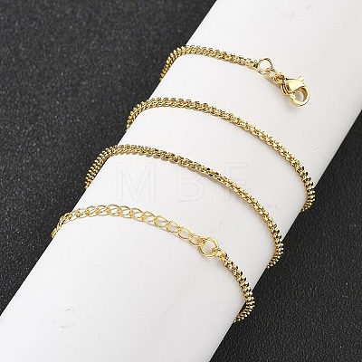 Brass Rolo Chains Necklaces for Women NJEW-D302-22G-1