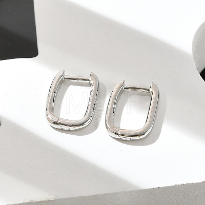 Brass Huggie Hoop Earrings LS-EJEW-L234-61-P-1
